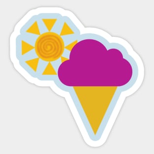 Summer Pink Icecream Sticker